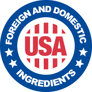 Foreign and domestic ingredients badge
